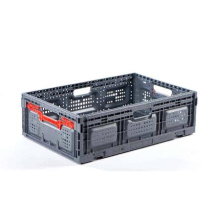 Bac ajouré pliable 600 x 400 x 185 mm Gris