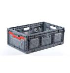 Bac plastique Pliable 600 x 400 x 219 mm Ajouré Gris - BAC-LAND PACK