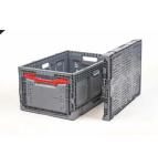 Bac Europe Pliable 600 x 400 x 287 mm Ajouré Gris - BAC-LAND PACK