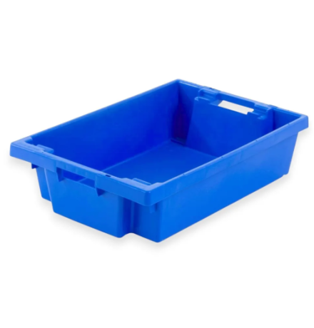 Bac plastique emboitable gerbable 600x400x150 plein - BAC-LAND PACK