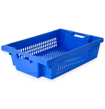 Bac plastique ajouré emboitable gerbable par rotation 600x400x150 - BAC-LAND PACK