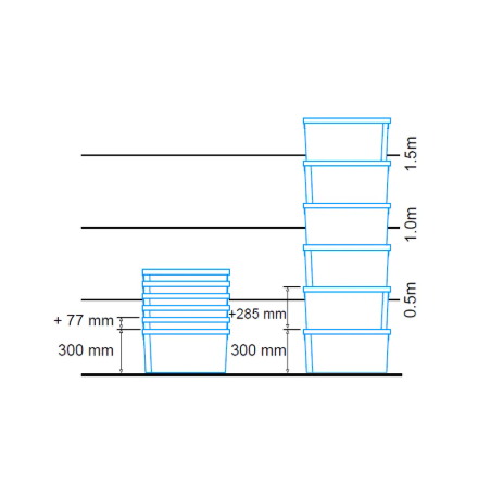Vente Bac plastique de stockage plein 600x400x300 (BAC-LAND PACK)
