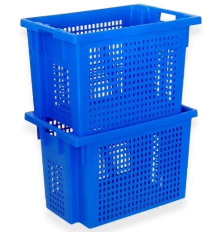 Bac emboitable 600x400x400 ajouré plastique - BAC-LAND PACK