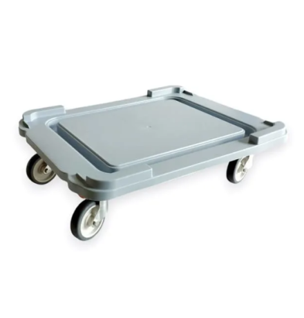 Chariot à roulettes avec couvercle pour bacs 620x500