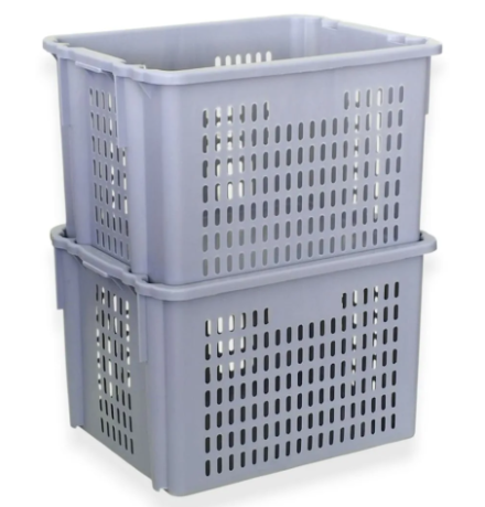 Vente Bac emboitable gerbable fond plein parois ajourées 620x500x403 (BAC-LAND PACK)