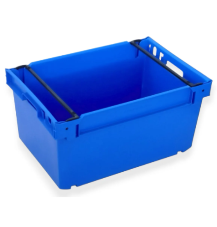 Achat Bac plein emboîtable et gerbable sur rabats 600x400x300mm