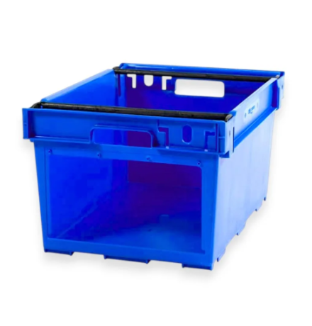Bac Picking emboîtable gerbable avec barres rabattables 600x400x300 - BAC-LAND PACK