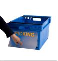 Achat Bac Picking Euronorm à porte translucide 600x400x300 emboîtable gerbable