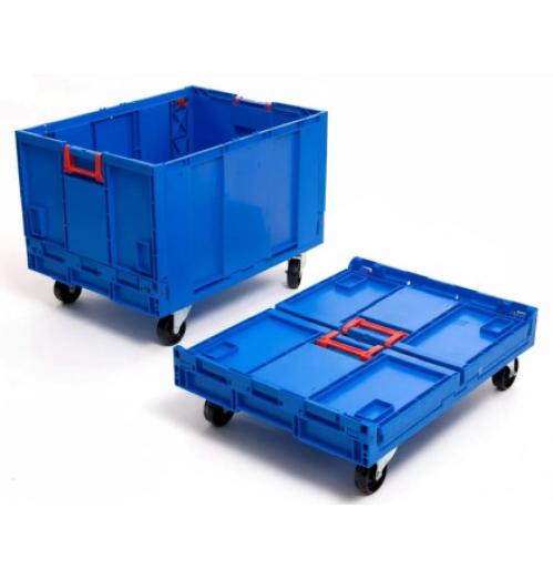 Grand bac pliable avec roulettes 800 x 600 x 590 - BAC-LAND PACK