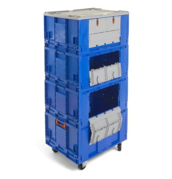 Vente Grand bac pliable avec roulettes 800 x 600 x 590 (BAC-LAND PACK)