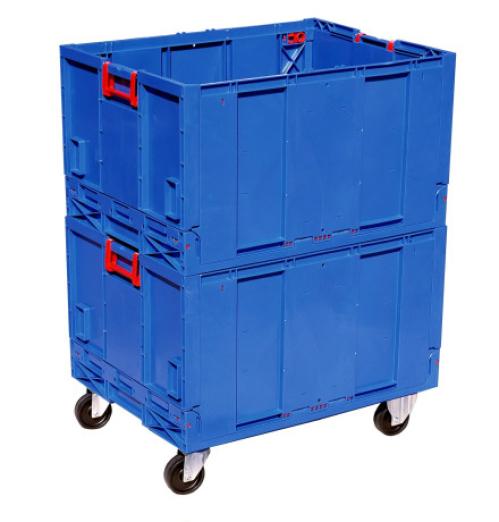 Bac réhausse plastique pliable sans fond 800x600x465 - BAC-LAND PACK