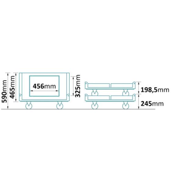 Vente Bac de picking pliable à porte sur roulettes 800x600x590 (BAC-LAND PACK)