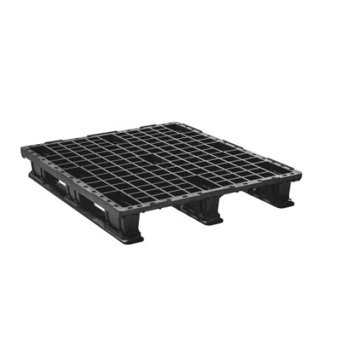 Palette plastique légère réutilisable 120x100 ajourée 3 semelles - BAC-LAND PACK
