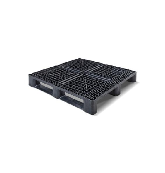 Palette d'expédition 1140x1140 plastique ajourée 3 semelles