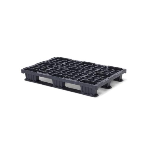 Palette plastique ajourée 1200x800 3 semelles - légère - BAC-LAND PACK