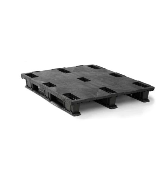 Achat Palette plastique légère 1200x1000 plancher plein 3 semelles