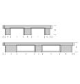 Vente Palette 1300 × 1100 Plateau ajouré 5 semelles - plastique (BAC-LAND PACK)