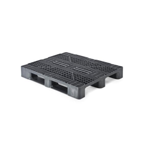 Palette plastique lourde 1200x1000 Plateau ajouré 3 semelles