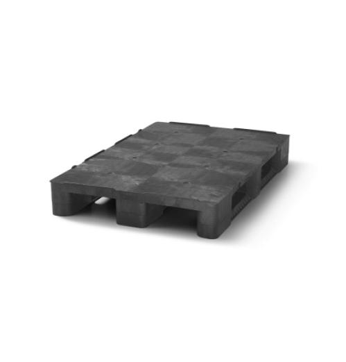 Palette plastique lourde 6 semelles 1200x1200 plancher plein - BAC-LAND PACK