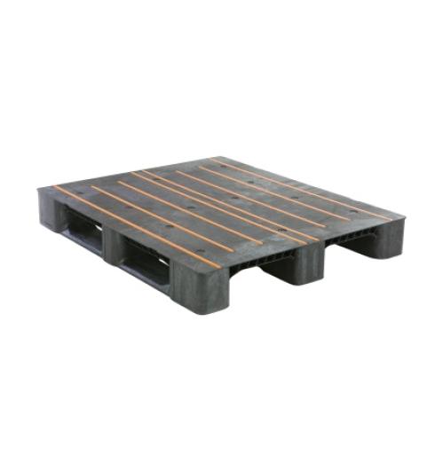 Palette à plancher plein antidérapant 1200x1000 3 semelles - medium - BAC-LAND PACK