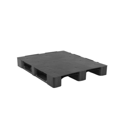 Palette plastique 1200x1000 Plancher plein 3 semelles - medium - BAC-LAND PACK