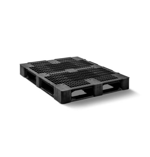 Palette plastique médium 5 semelles 1200x1000 plateau ajouré - BAC-LAND PACK