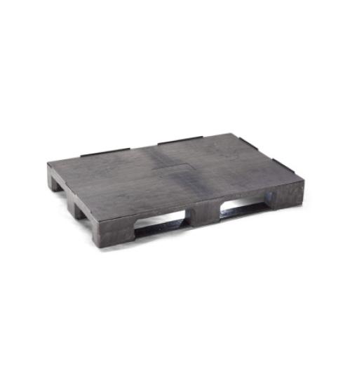Palette plastique médium 120x80 plateau plein 3 semelles - BAC-LAND PACK