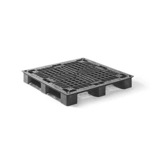Palette plastique médium 1140x1140 ajourée 3 semelles CP3 - BAC-LAND PACK