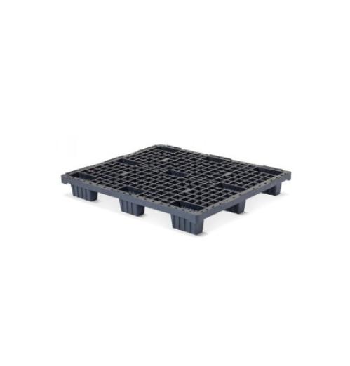 Palette plastique emboitable 9 plots 1200x1000 ajourée légère - BAC-LAND PACK