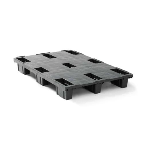Palette légère 1200x800 plateau plein 9 pieds emboîtables - BAC-LAND PACK