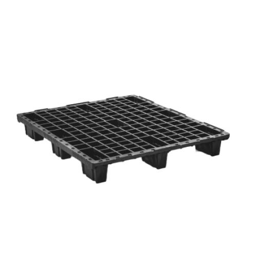 Palette plastique légère 1200x1000 ajourée emboîtable 9 plots - BAC-LAND PACK