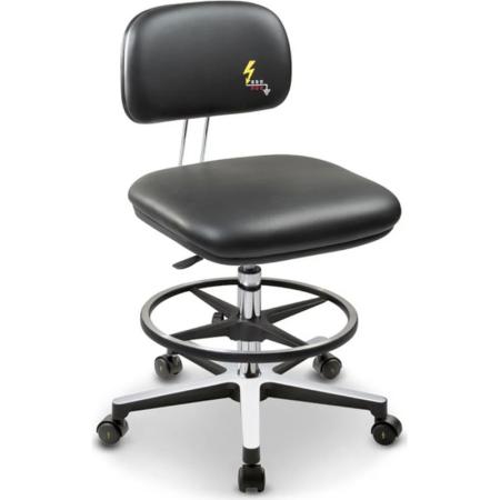 Chaise pour salle blanche à repose pieds Work - GREF 234 (GRE)