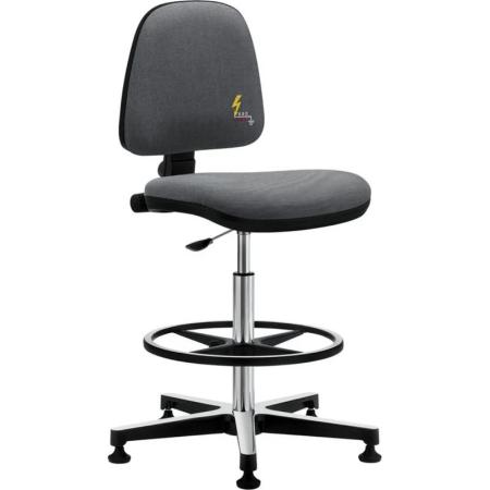 Achat Chaise antistatique haute à repose-pieds GREF 215 (GRE) tissu / simili