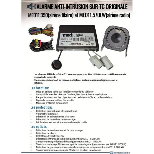 Alarme de protection pour véhicule utilitaire MED11 - HABRIAL MANUTENTION Dpt AUTO EQUIPEMENT