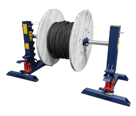Dérouleur de touret AXO 1000 kg à chandelles - CABLE EQUIPEMENTS