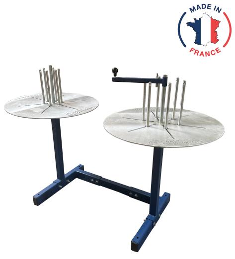 Enrouleur Dérouleur de câble manuel 2 plateaux - Bobine et couronne - CABLE EQUIPEMENTS