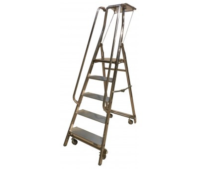 Escabeau repliable à roulettes escamotables Réf. 19404