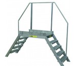Passerelle inox enjambeur à 2 accès, pente 50° Réf. 17/292 - ABA ECHELLES