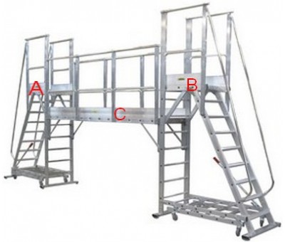 Plateforme mobile à hauteur de travail réglable Réf. PF2 SP-M