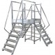 Passerelle aluminium enjambeur de convoyeur 3 accès