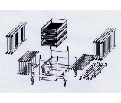 Échafaudage roulant industriel aluminium Réf. EC620T