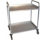Chariot desserte aluminium 2 niveaux - SANCHEZ