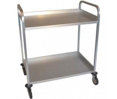 Chariot desserte aluminium 2 niveaux