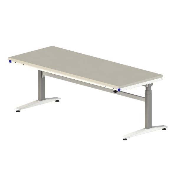 Table de travail réglable en hauteur - mélaminée à réglage électrique