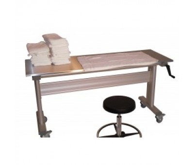 Table inox ajustable en hauteur