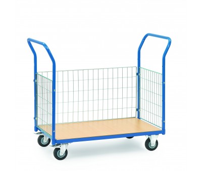 Achat Chariot plateau à 2 dossiers + 2 côtés grillagés