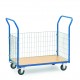 Achat Chariot plateau à 2 dossiers + 2 côtés grillagés