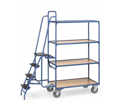 Achat Chariot préparateur de commande 3 niveaux à grand marchepied