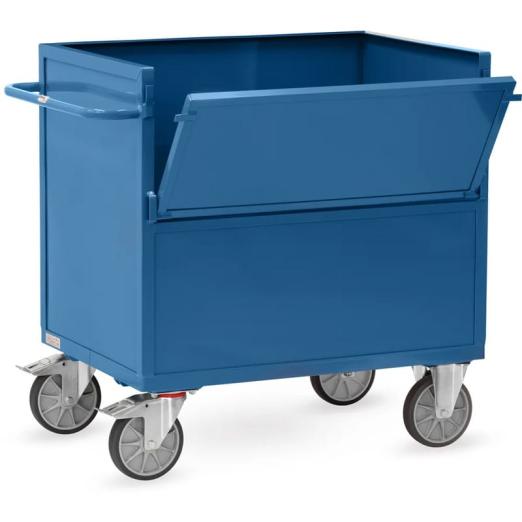 Chariot caisse fermable en tole - AVMD