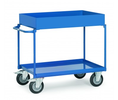 Chariot métallique avec bac tôle